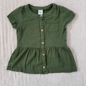 Carter's Green Button-Up Dress